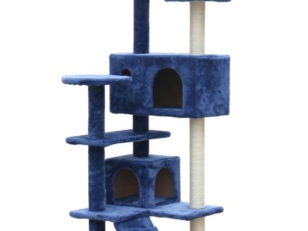 130cm Blue Cat Scratching Post Tree - Blue | Tall and Durable Cat Scratcher Online