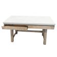 Stony 140cm Computer Writing Desk with Concrete Top - White Fashion