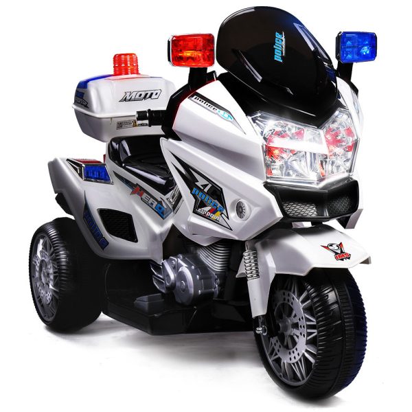 Electric Ride-On Motorcycle for Children - Police Patrol Bike Toy Trike Discount