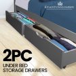 Kingston Slumber Trundle Under Bed Storage Drawers, 2 Pieces (Grey) on Sale