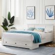 Margaux Coastal Lifestyle Bedframe with Storage Drawers (King, White) Online now