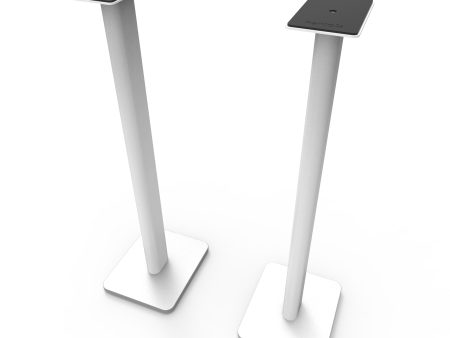 32  Tall Bookshelf Speaker Floor Stands - Pair | White Cheap