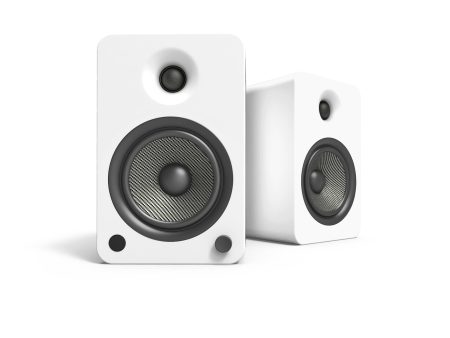 Kanto YU6 Powered Bookshelf Speakers | 200W | Bluetooth® and Phono Preamp | Pair | Matte White Hot on Sale