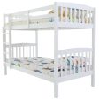 Kingston Slumber Wooden Kids Bunk Bed Frame with Modular Design (White) For Cheap