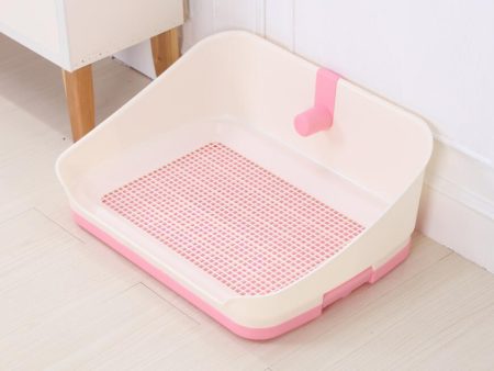 Portable Dog Potty Training Tray with Wall - Pink (Medium) Fashion