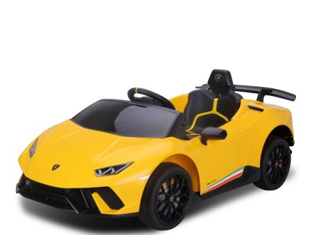 Lamborghini Performante Kids Electric Ride On Car Remote Control - Yellow Sale