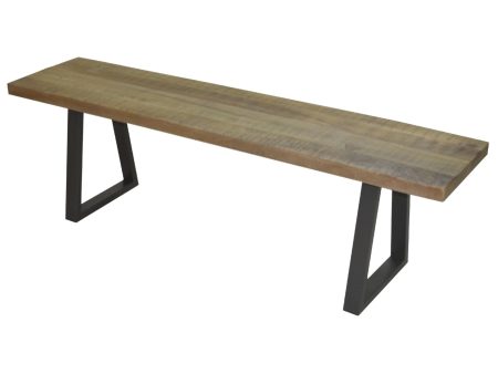 Begonia Dining Bench Seat | 150cm | Live Edge Mango Wood | Natural on Sale