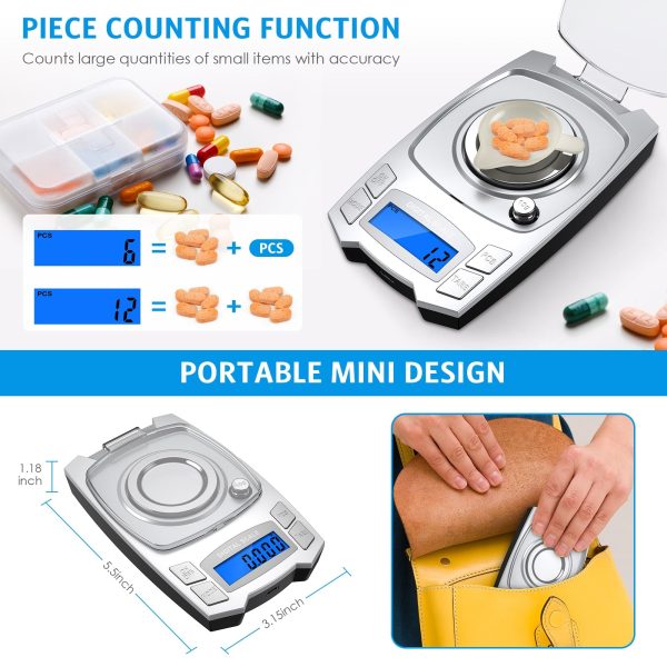 0.001g Precision Electronic Scales | 100g 50g Options | USB Charging Sale